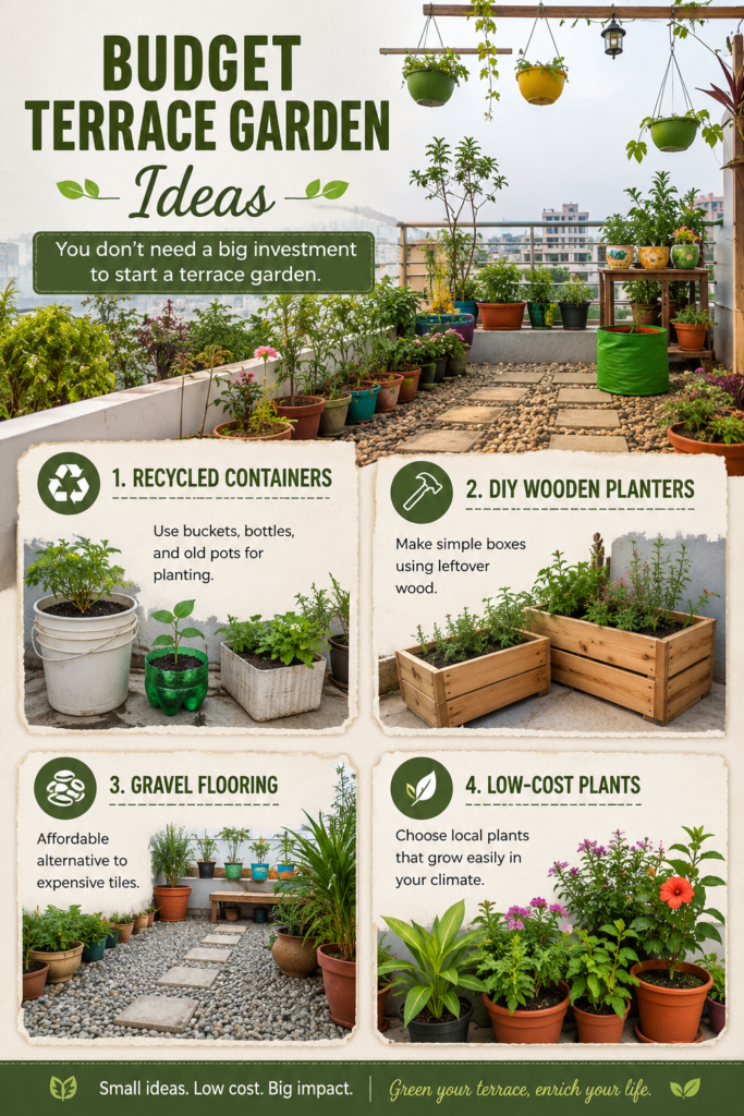 Budget Terrace Garden Ideas
