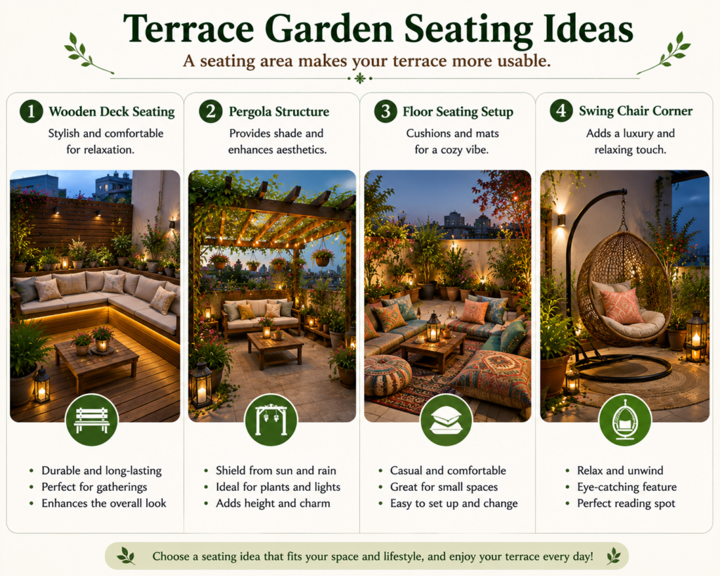Terrace Garden Seating Ideas