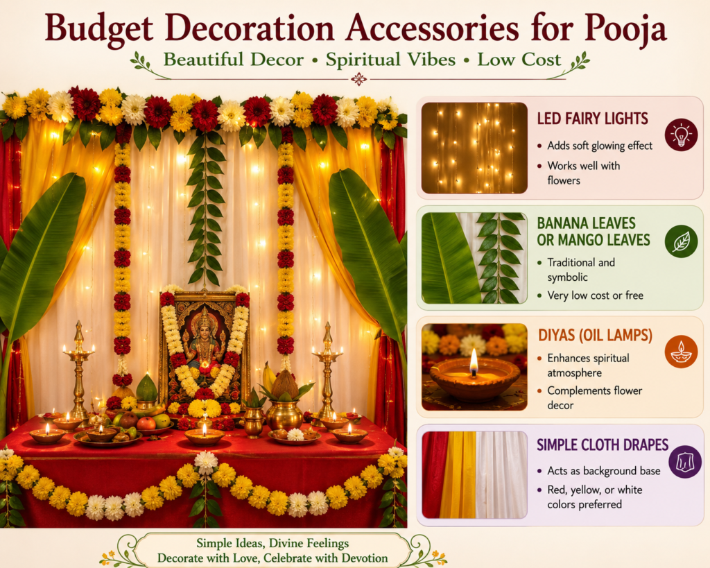Budget Decoration Accessories for Pooja