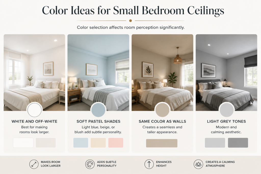 Color Ideas for Small Bedroom Ceilings
