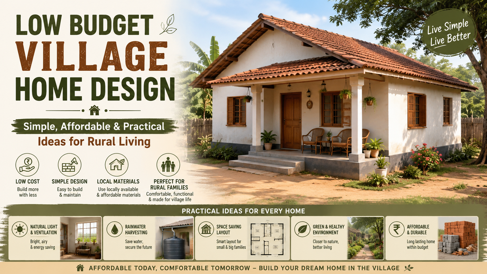 Low Budget Village Home Design: Simple, Affordable & Practical Ideas for Rural Living