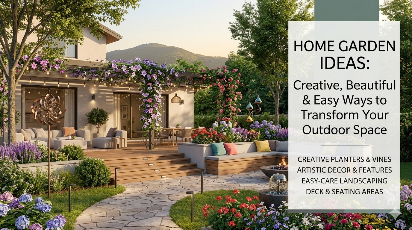 Home Garden Ideas: Creative, Beautiful & Easy Ways to Transform Your Outdoor Space